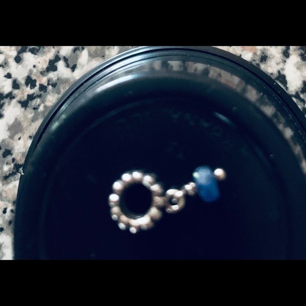 Pandora bead : September dangle. Real sapphire